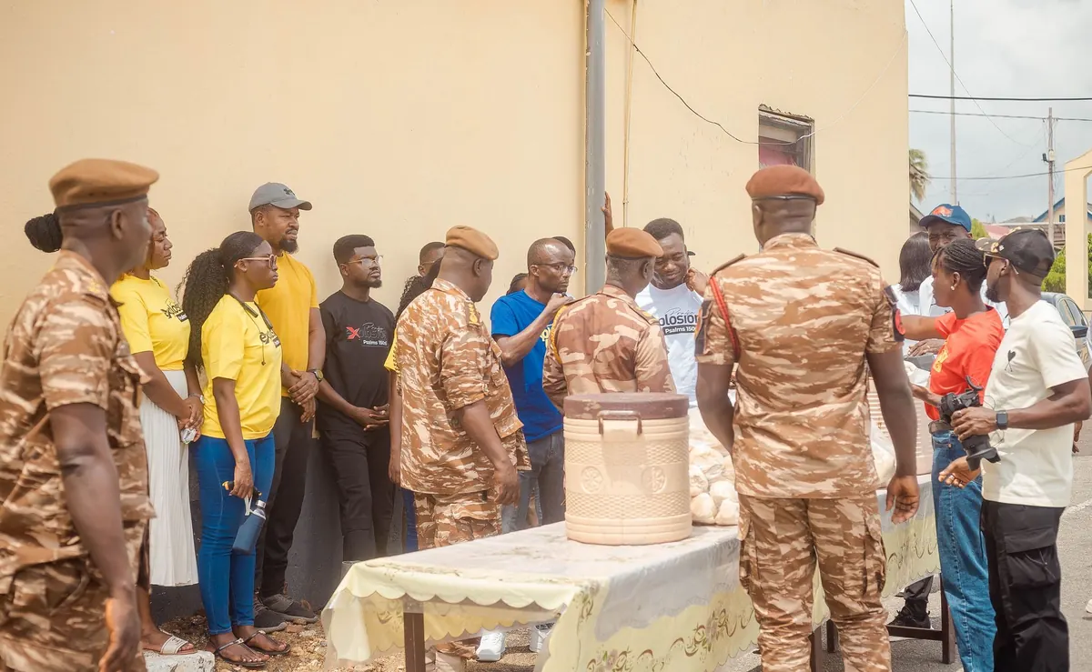 Donating food and bread to Winneba Prisons in Ghana